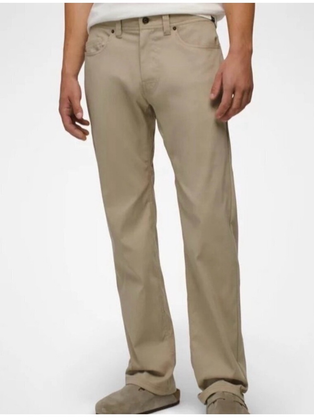 Prana Mens Brion Pants 35 x 32 Sand Bar Tan Hiking Outdoor Climbing